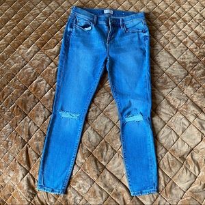 Ripped Skinny Light-Wash Jean